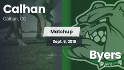 Matchup: Calhan  vs. Byers  2019