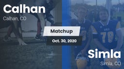 Matchup: Calhan  vs. Simla  2020