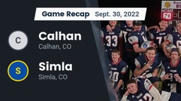 Recap: Calhan  vs. Simla  2022