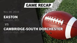 Recap: Easton  vs. Cambridge-South Dorchester  2016