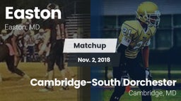 Matchup: Easton vs. Cambridge-South Dorchester  2018