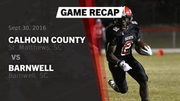 Recap: Calhoun County  vs. Barnwell  2016