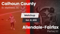 Matchup: Calhoun County vs. Allendale-Fairfax  2016