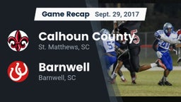 Recap: Calhoun County  vs. Barnwell  2017