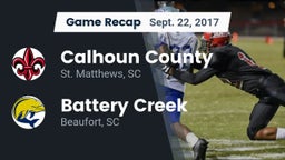 Recap: Calhoun County  vs. Battery Creek  2017