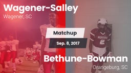 Matchup: Wagener-Salley vs. Bethune-Bowman  2017