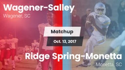 Matchup: Wagener-Salley vs. Ridge Spring-Monetta  2017