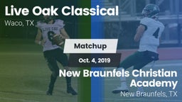 Matchup: Live Oak Classical vs. New Braunfels Christian Academy 2019