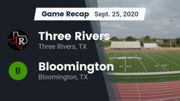 Recap: Three Rivers  vs. Bloomington  2020