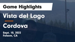 Vista del Lago  vs Cordova Game Highlights - Sept. 10, 2022