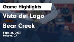 Vista del Lago  vs Bear Creek  Game Highlights - Sept. 23, 2023