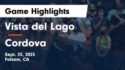 Vista del Lago  vs Cordova  Game Highlights - Sept. 23, 2023