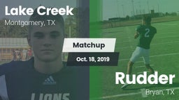 Matchup: Lake Creek High Scho vs. Rudder  2019