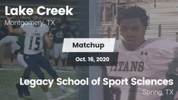 Matchup: Lake Creek High Scho vs. Legacy School of Sport Sciences 2020