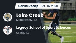 Recap: Lake Creek  vs. Legacy School of Sport Sciences 2020