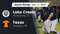 Recap: Lake Creek  vs. Texas  2020