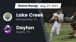 Recap: Lake Creek  vs. Dayton  2021