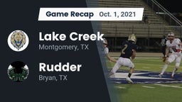 Recap: Lake Creek  vs. Rudder  2021