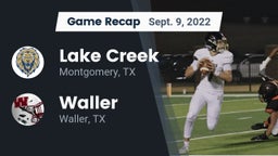 Recap: Lake Creek  vs. Waller  2022