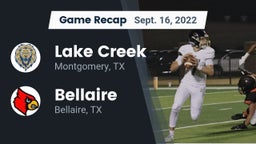 Recap: Lake Creek  vs. Bellaire  2022