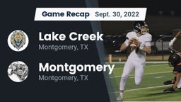 Recap: Lake Creek  vs. Montgomery  2022