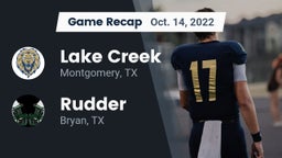 Recap: Lake Creek  vs. Rudder  2022