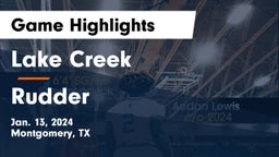 Lake Creek  vs Rudder  Game Highlights - Jan. 13, 2024