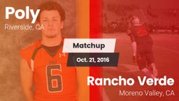 Matchup: Poly  vs. Rancho Verde  2016