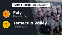 Recap: Poly  vs. Temecula Valley  2017