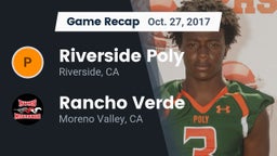 Recap: Riverside Poly  vs. Rancho Verde  2017