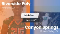 Matchup: Poly  vs. Canyon Springs  2017