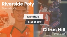 Matchup: Poly  vs. Citrus Hill  2018