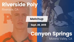 Matchup: Poly  vs. Canyon Springs  2018