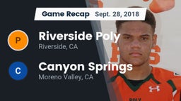 Recap: Riverside Poly  vs. Canyon Springs  2018