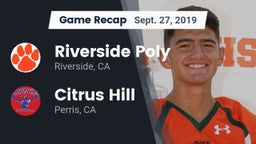 Recap: Riverside Poly  vs. Citrus Hill  2019