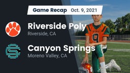 Recap: Riverside Poly  vs. Canyon Springs  2021