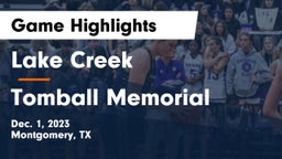 Lake Creek  vs Tomball Memorial  Game Highlights - Dec. 1, 2023