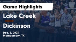 Lake Creek  vs Dickinson  Game Highlights - Dec. 2, 2023