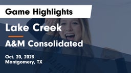 Lake Creek  vs A&M Consolidated  Game Highlights - Oct. 20, 2023