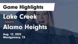 Lake Creek  vs Alamo Heights  Game Highlights - Aug. 12, 2023