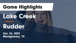 Lake Creek  vs Rudder  Game Highlights - Oct. 24, 2023