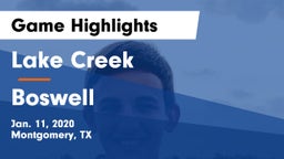 Lake Creek  vs Boswell   Game Highlights - Jan. 11, 2020