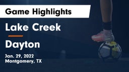 Lake Creek  vs Dayton  Game Highlights - Jan. 29, 2022