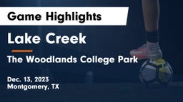 Lake Creek  vs The Woodlands College Park  Game Highlights - Dec. 13, 2023