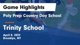 Poly Prep Country Day School vs Trinity School Game Highlights - April 8, 2022