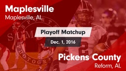 Matchup: Maplesville vs. Pickens County  2016