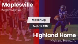 Matchup: Maplesville vs. Highland Home  2017