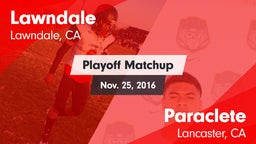 Matchup: Lawndale vs. Paraclete  2016