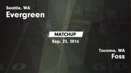 Matchup: Evergreen vs. Foss  2016