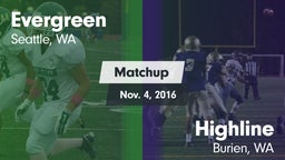 Matchup: Evergreen vs. Highline  2016